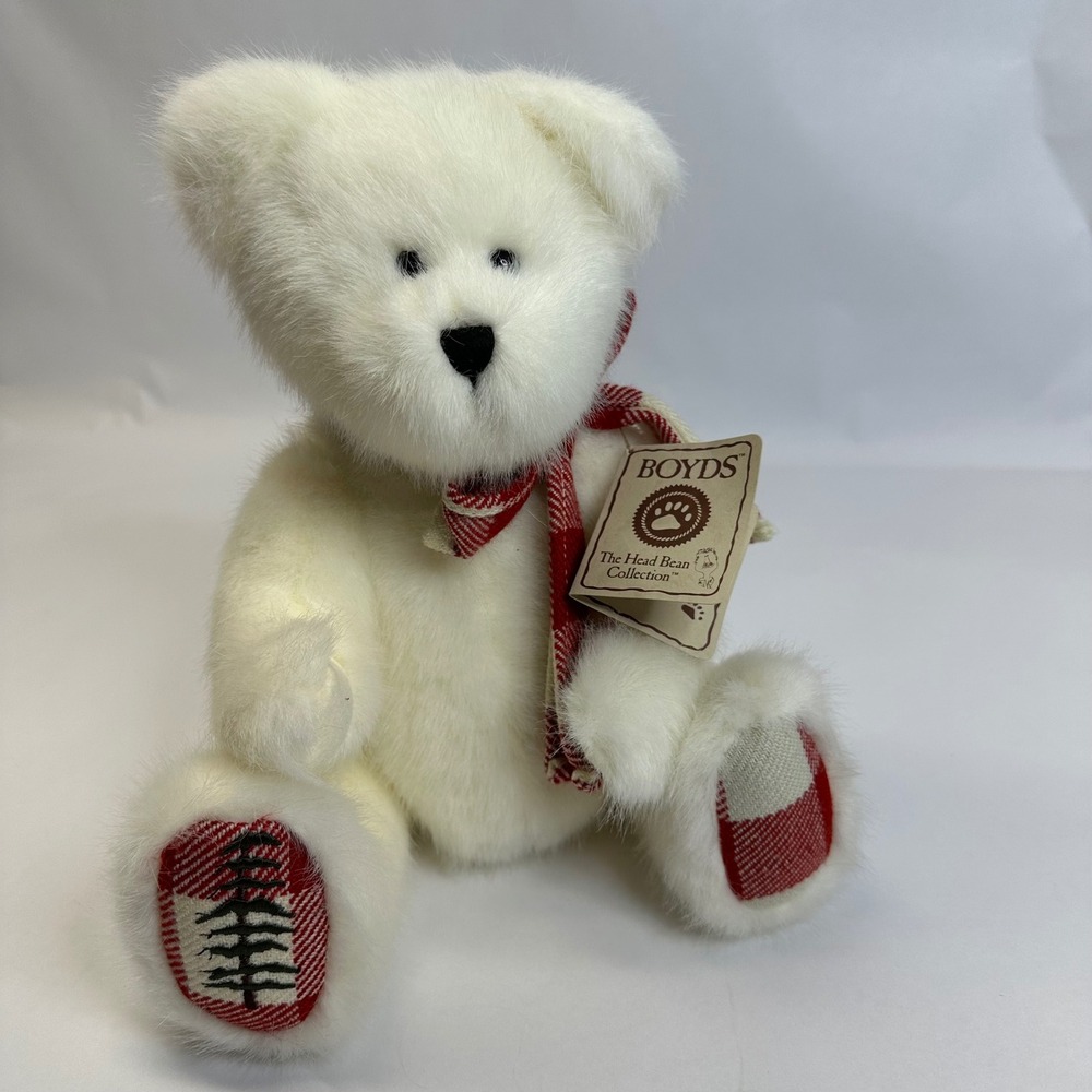 Boyds‎ Conway T Woolsbeary White Plush Bear Jointed Head Bean Collection 904462